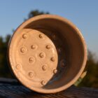 Bottom of Hand Carved Ceramic Shaving Bowl