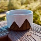 White Hand Carved Ceramic Shaving Bowl